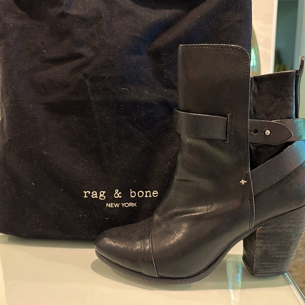 Rag&Bone Ankle Booties (Black Leather)